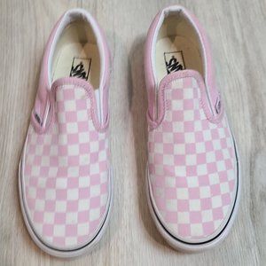 Pink Checkered VANS Kids Size 4